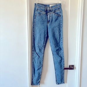 Rag and Bone Jane Super High-Rise Skinny Light Blue Denim Jeans